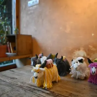 Felted Yak Wool Doll