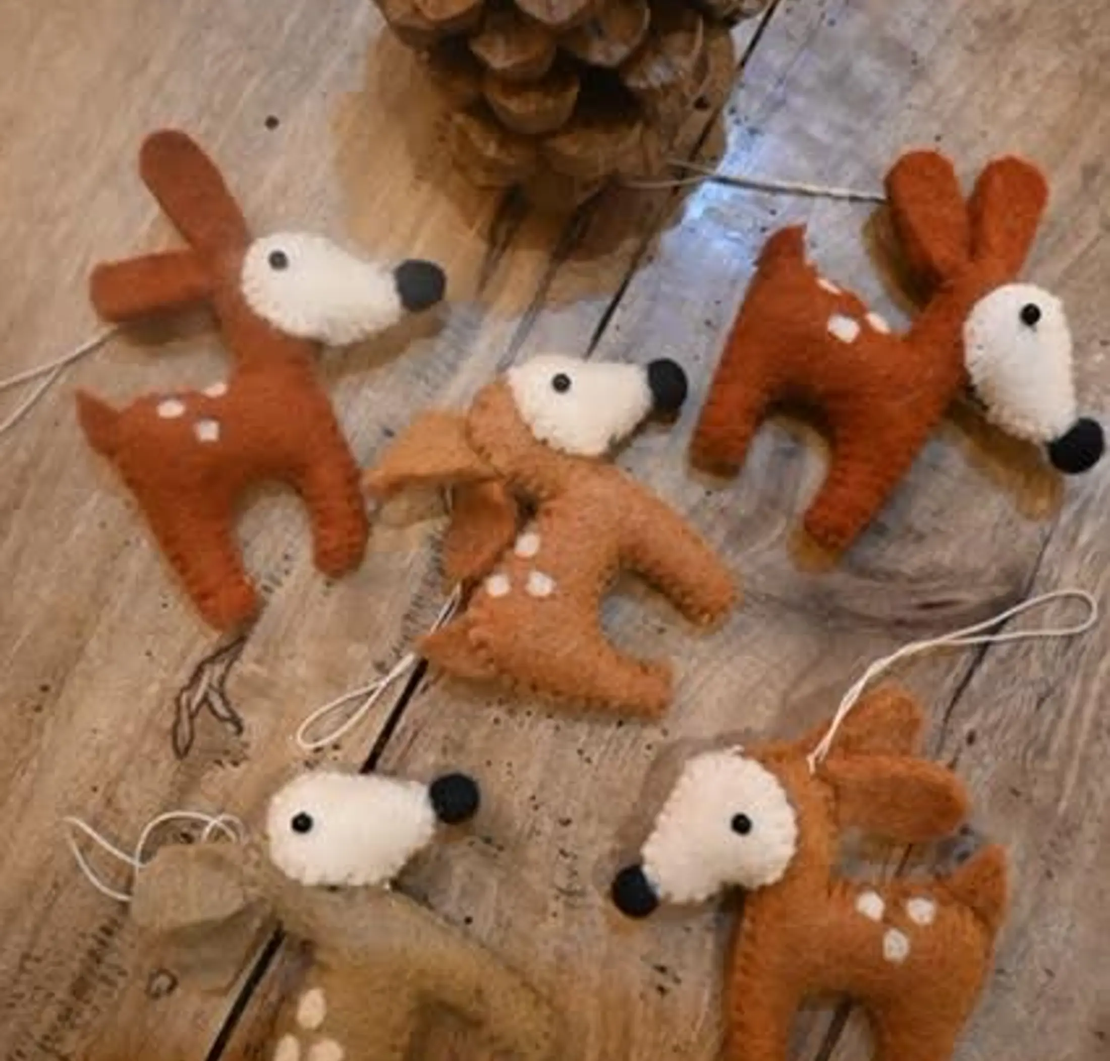 Felted wool Deer Charm