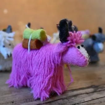 Felted Yak Wool Doll 